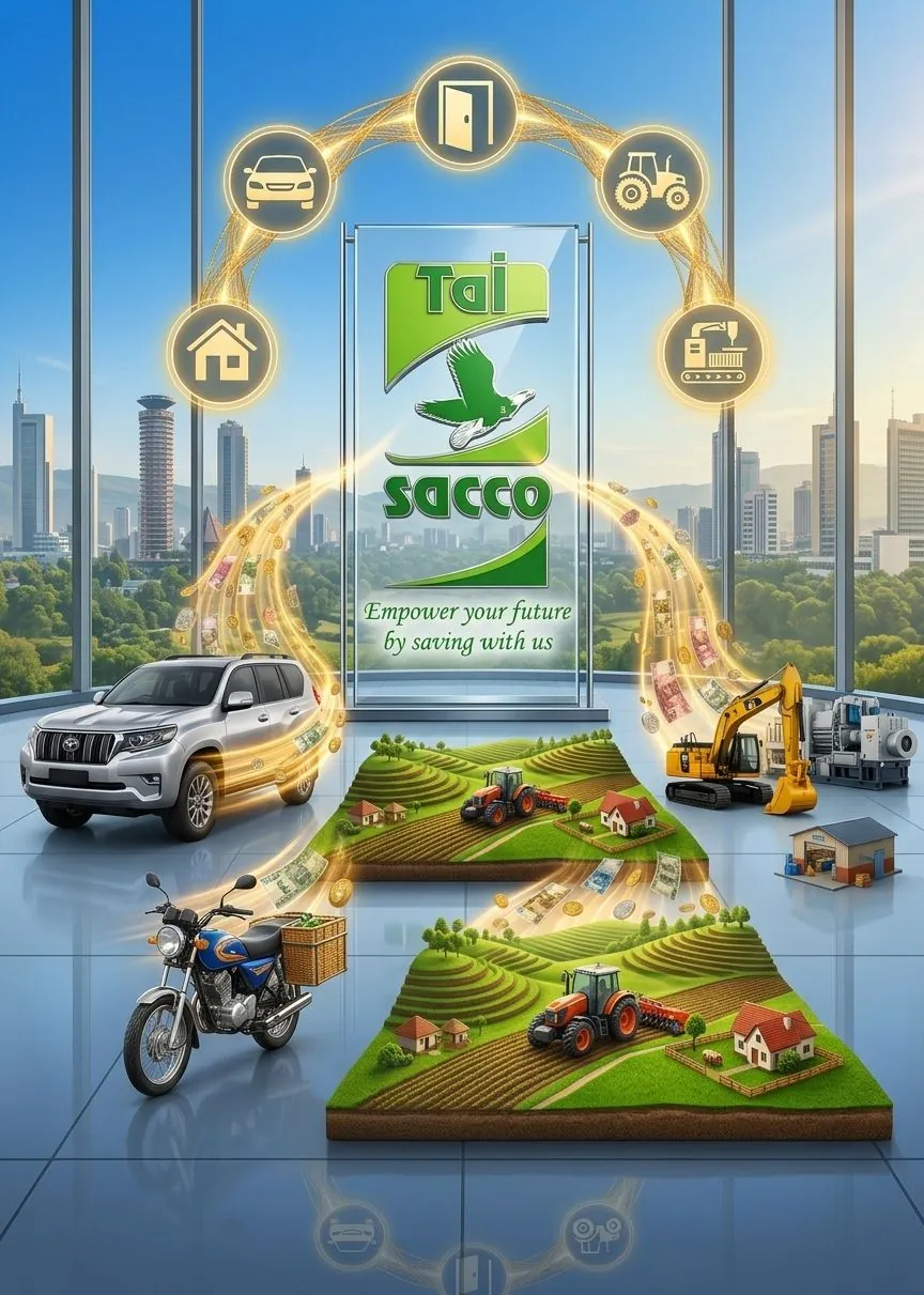 TAI DT Sacco asset finance: land, homes, vehicles, motorbikes and machinery