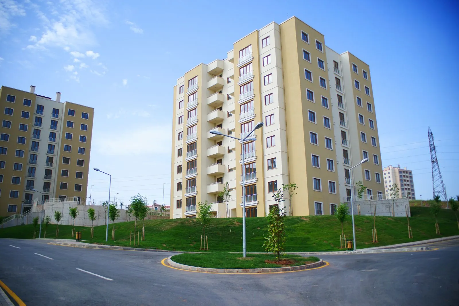 Newly built apartment blocks for rental income